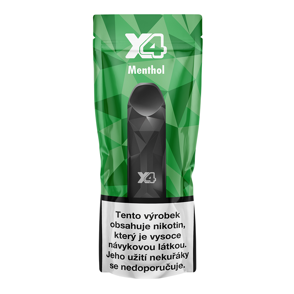 X4 Mentol - jednorazová e-cigareta