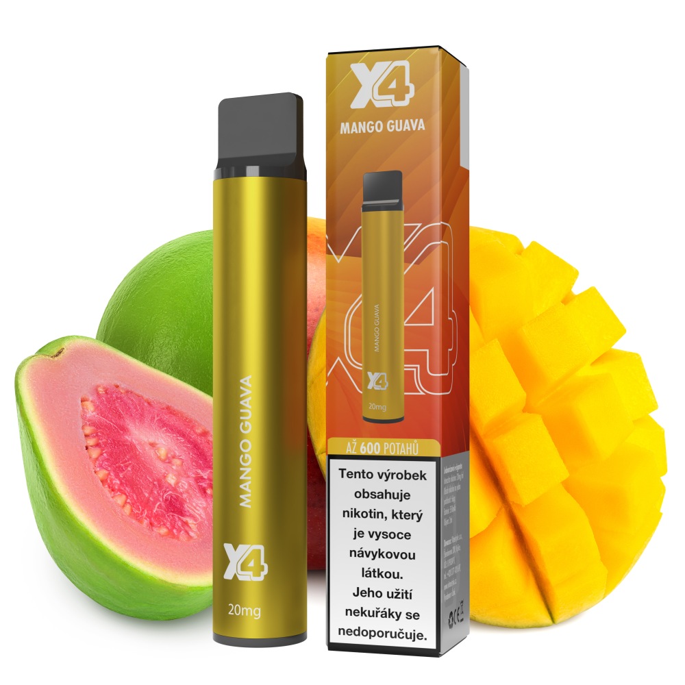 X4 Bar Mango a guava (Mango Guava) jednorázová e-cigareta
